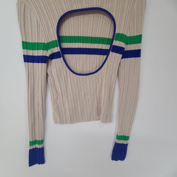 BDG Women's Long Sleeve Knit Pullover Top Size S Cream, Casual Edgy - Picture 6 of 9